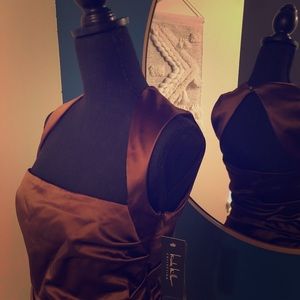 Nicole Miller bronze mini cocktail dress- NWT